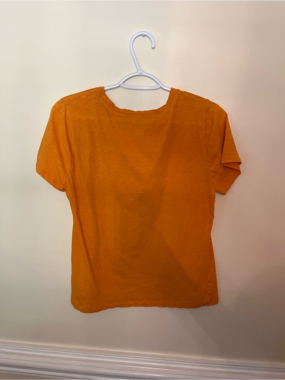 J. Crew Orange V-Neck Short Sleeve Tee - Picture 4 of 6